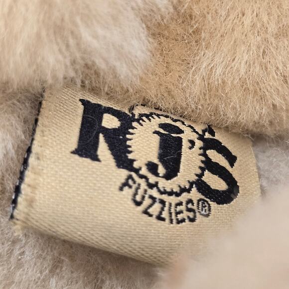 RJ's Fuzzies Suede Shearling Golden Tan Foldover-Top Fringed Cozy Boots, Size 10 - Picture 9 of 13